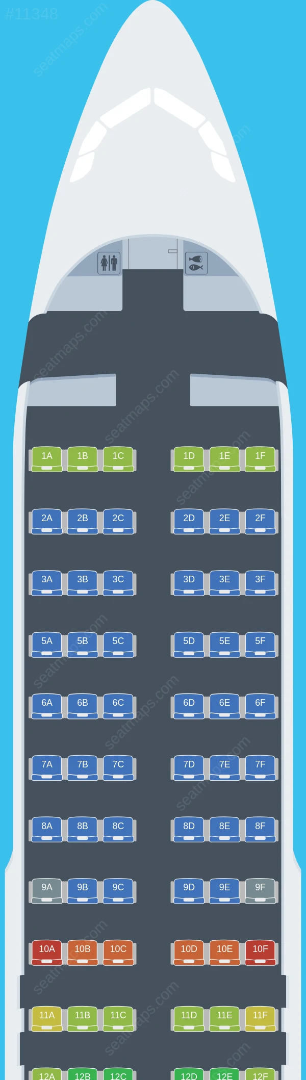 StarFlyer Airbus A320neo seatmap preview