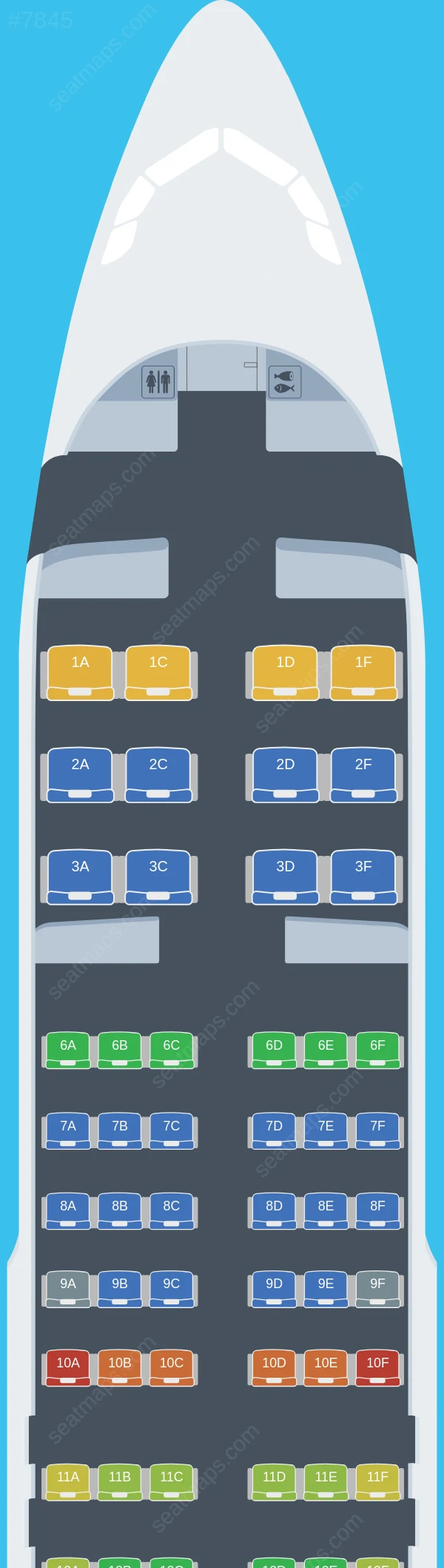 SriLankan Airlines Airbus A320neo seatmap preview