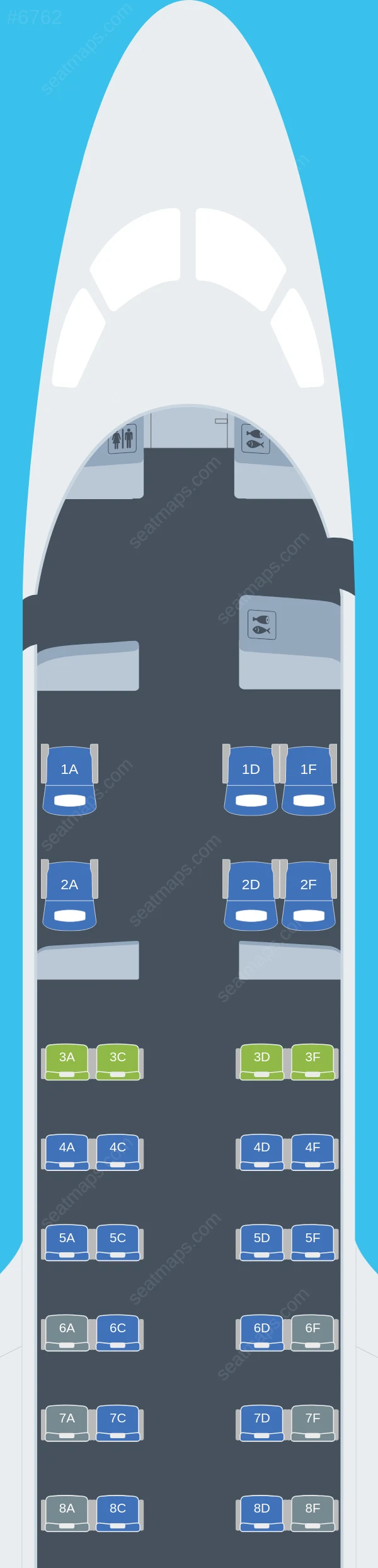 Airlink Embraer E170 seatmap preview