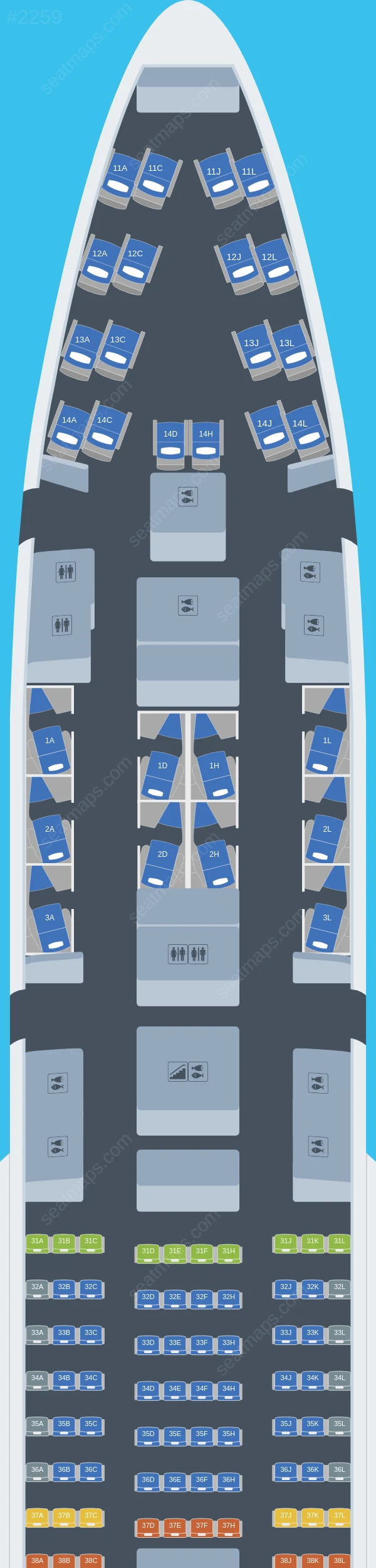 Air China Boeing 747-400 seatmap preview
