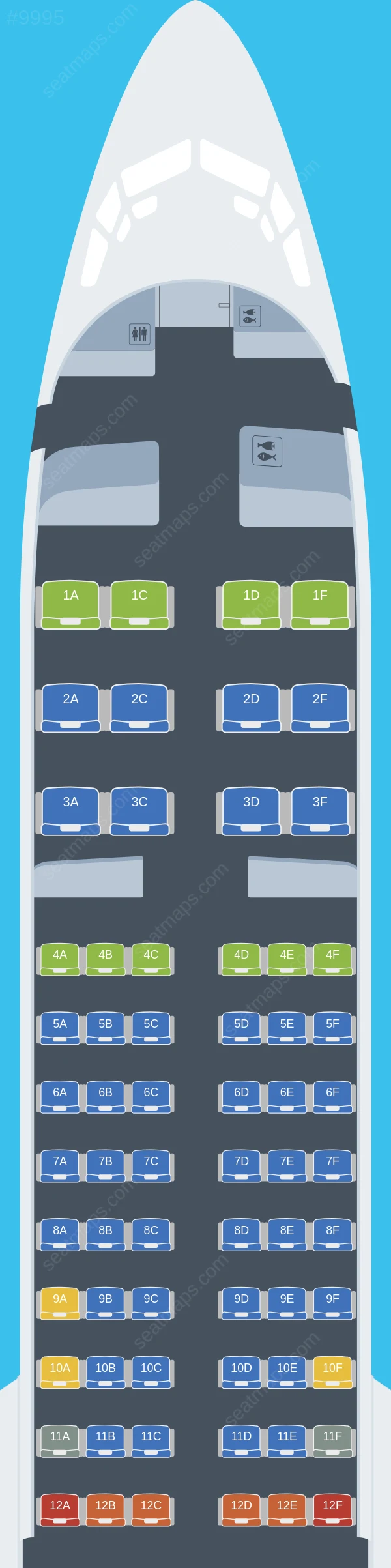 Belavia Boeing 737 MAX 8 seatmap preview