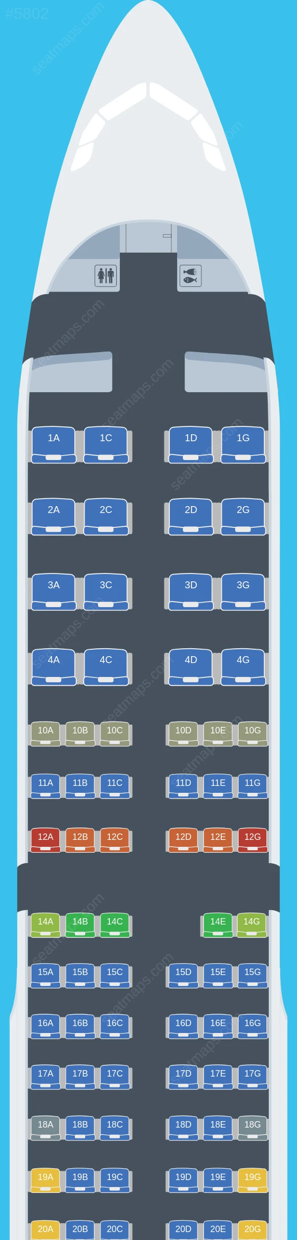 Vietnam Airlines Airbus A321-200 V.3 seatmap preview
