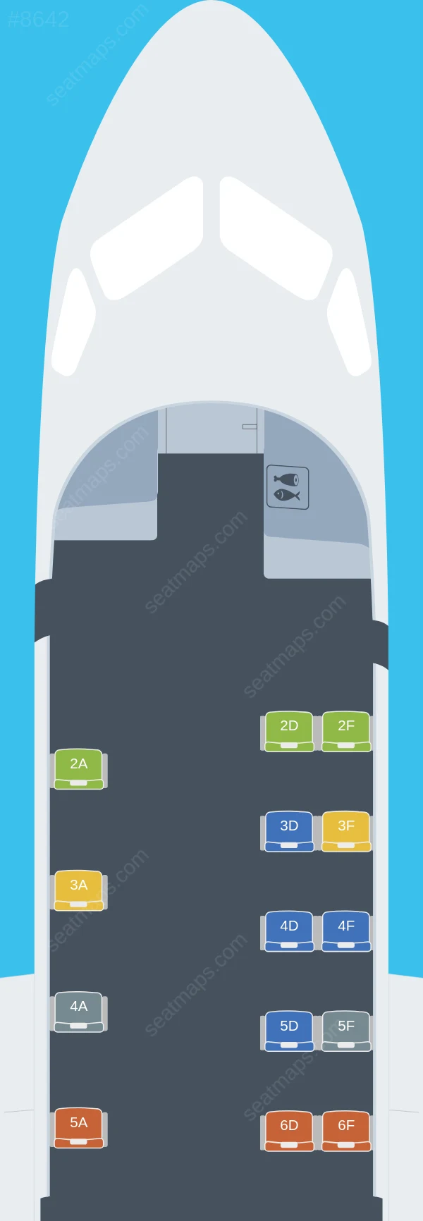 Pacific Coastal Airlines Saab S340 V.2 seatmap preview