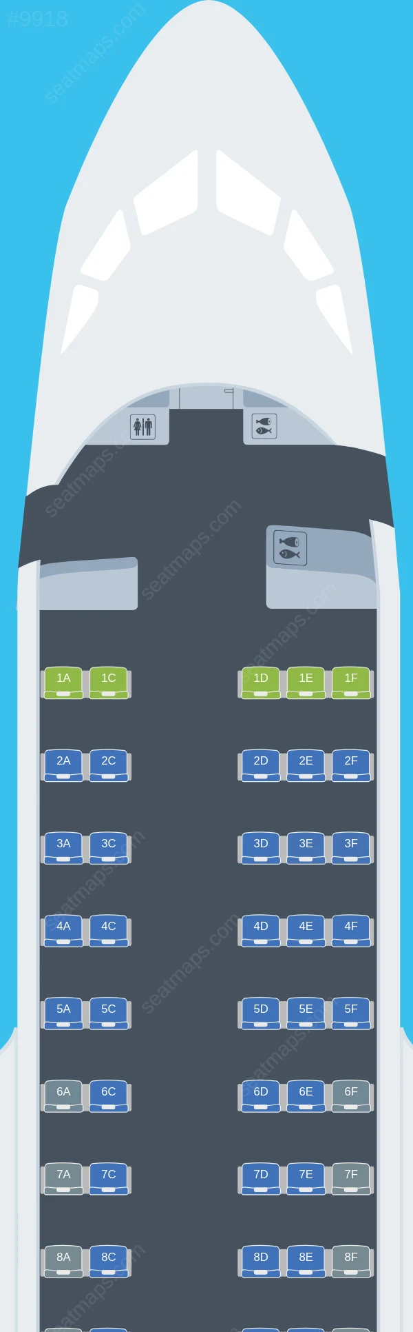 Red Wings Airlines Sukhoi Superjet 100-95 seatmap preview