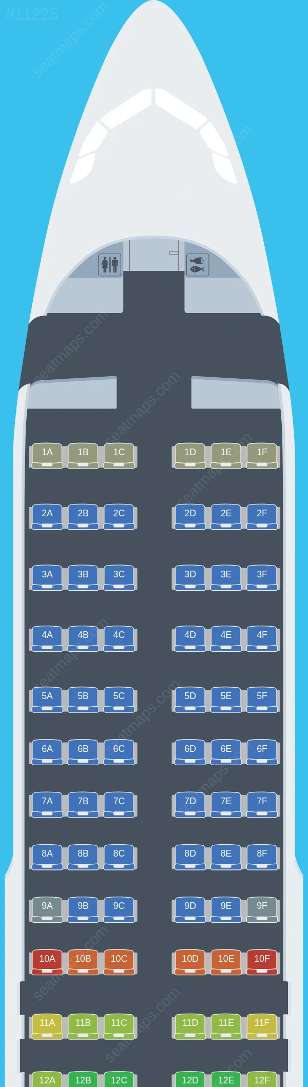 LATAM Airlines Peru Airbus A320neo seatmap preview