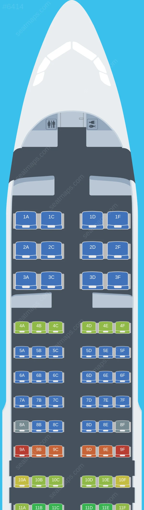 Air India Airbus A320neo V.1 seatmap preview