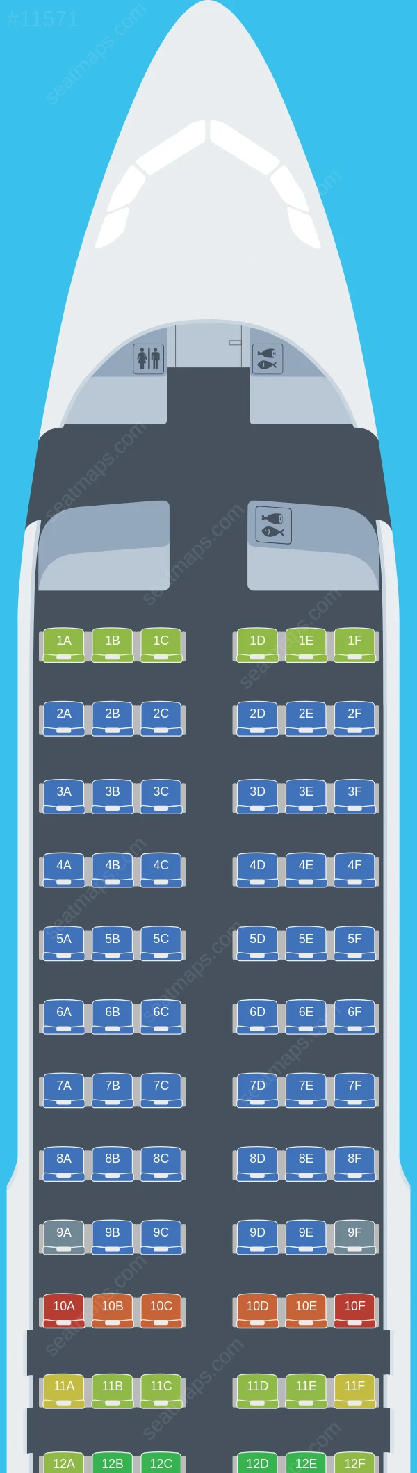 Brussels Airlines Airbus A320neo seatmap preview