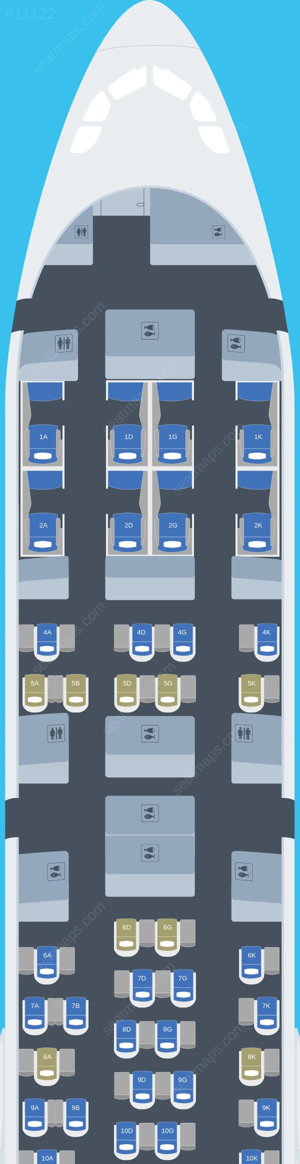 Swiss Airbus A340-300 V.1 seatmap preview