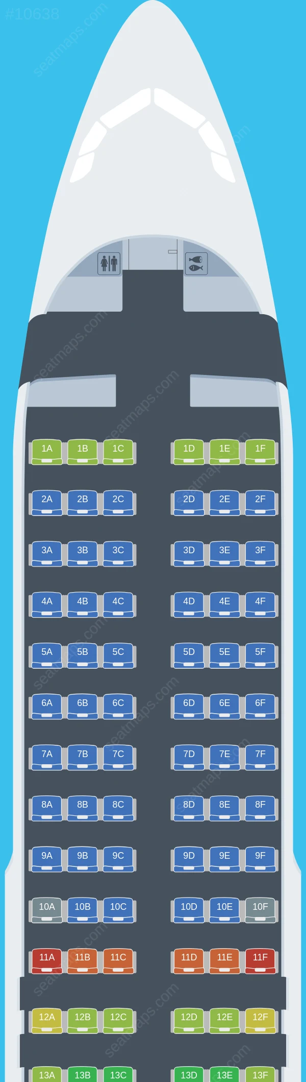 Beijing Capital Airlines Airbus A320neo seatmap preview