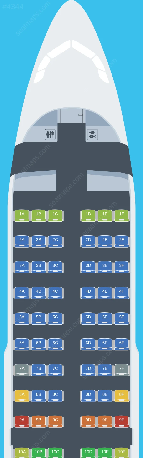 Brussels Airlines Airbus A319-100 seatmap preview