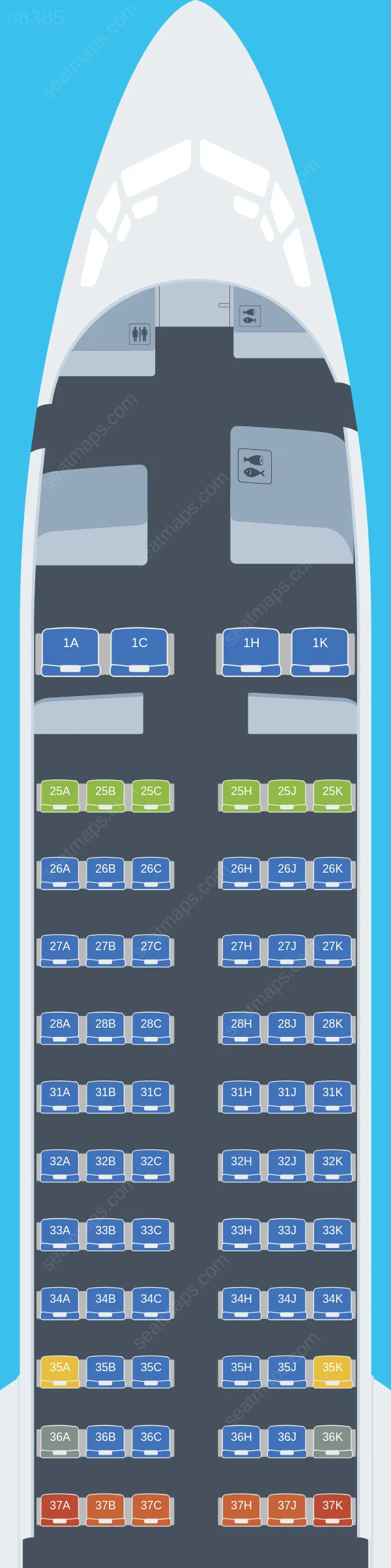 China Southern Boeing 737 MAX 8 seatmap preview