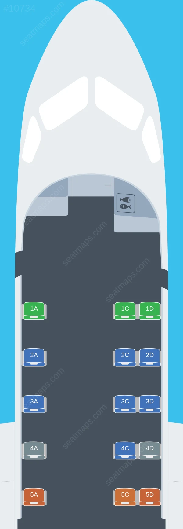 Pascan Aviation Saab S340 seatmap preview