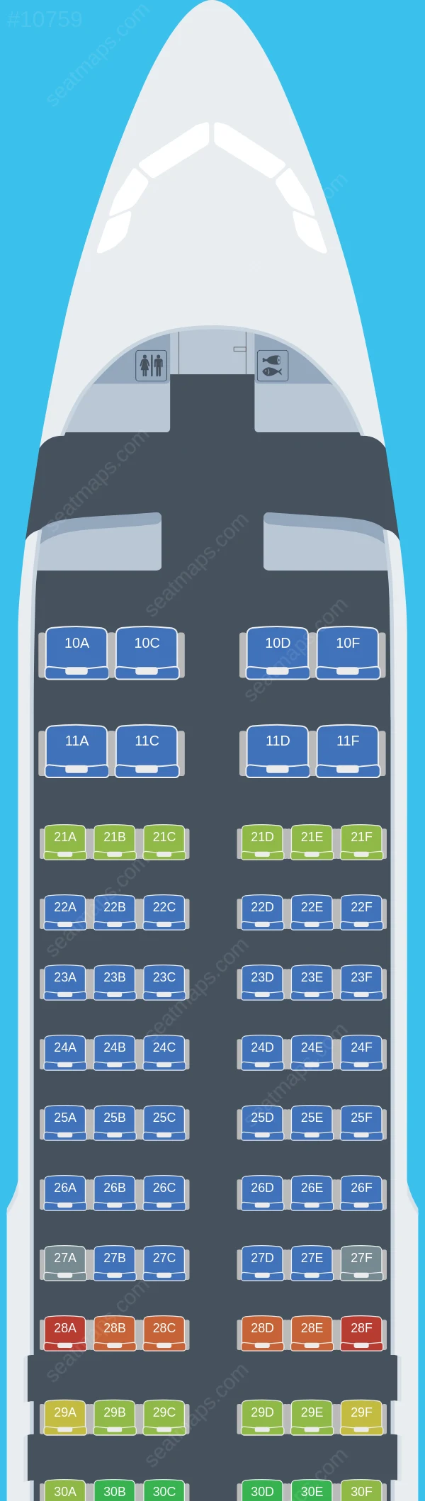 Bamboo Airways Airbus A320neo V.3 seatmap preview