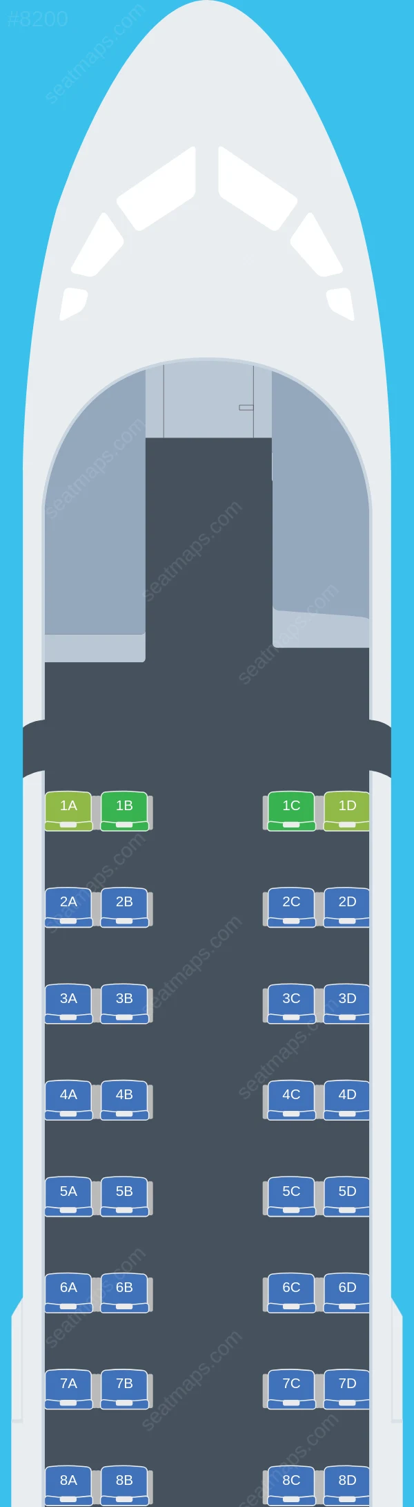 Lao Airlines ATR 72-600 seatmap preview