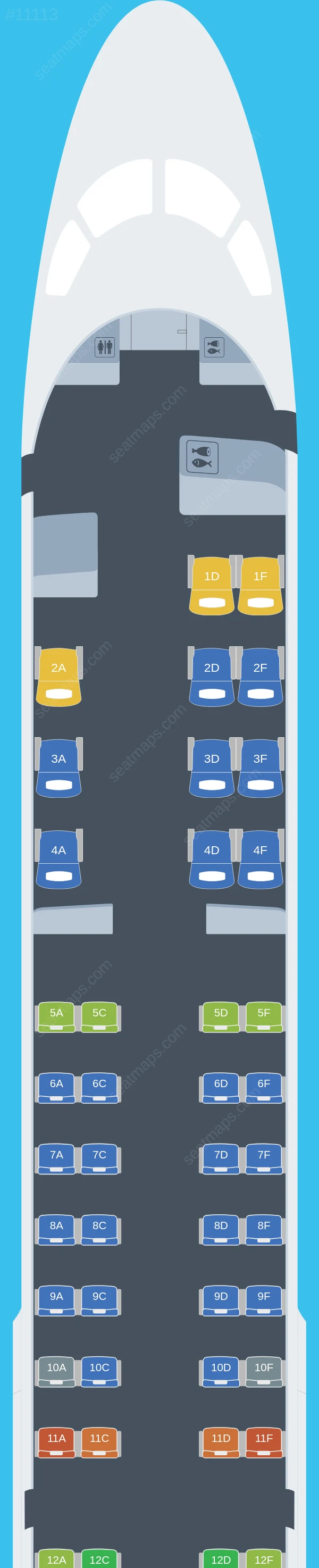 Airlink Embraer E195 seatmap preview