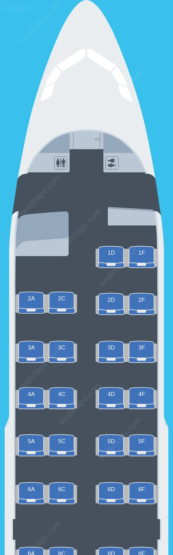 Air Canada Airbus A319-100 V.2 seatmap preview