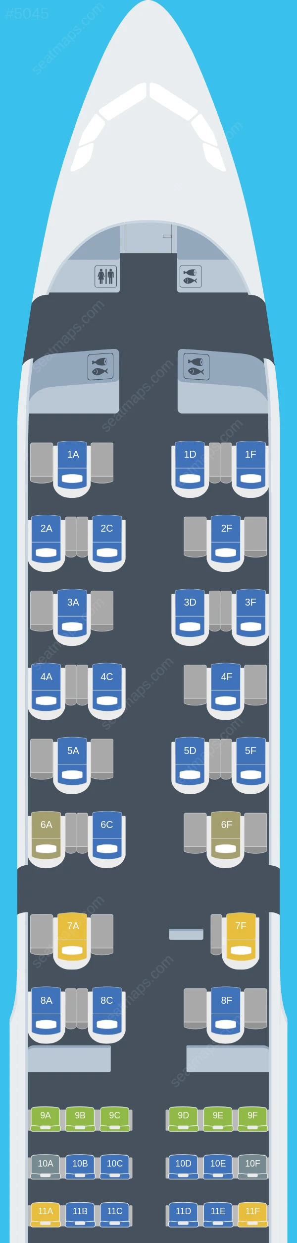 British Airways Airbus A321-200 V.2 seatmap preview