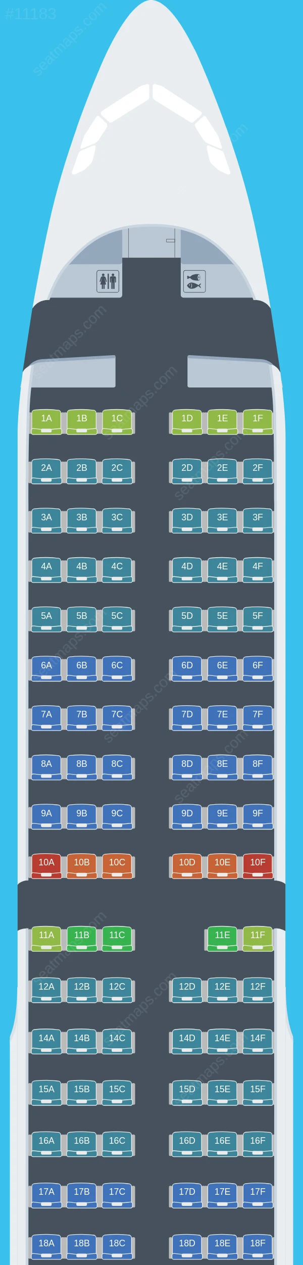 Eurowings Airbus A321-200 seatmap preview