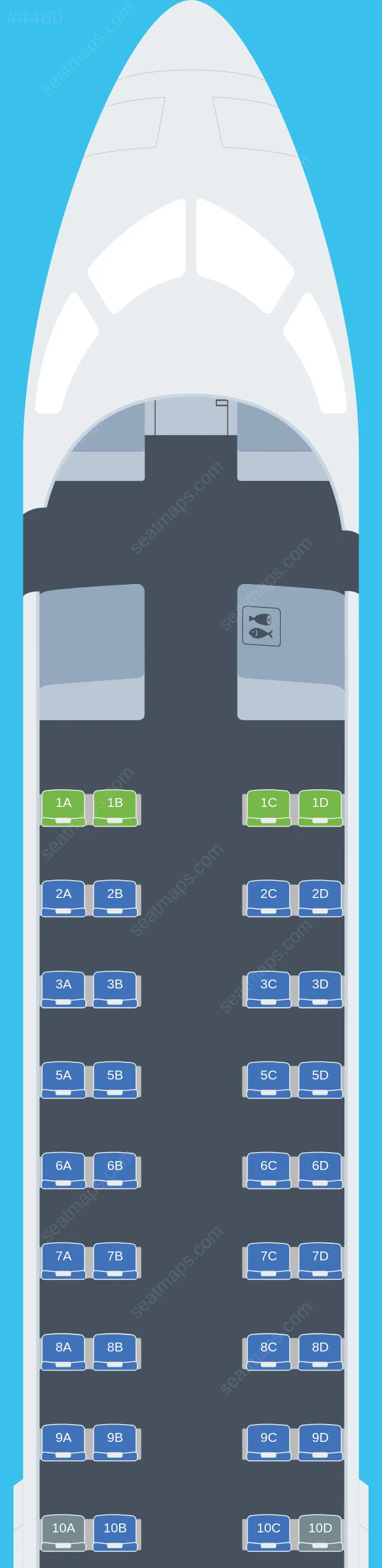 Ibex Airlines Bombardier CRJ700 seatmap preview