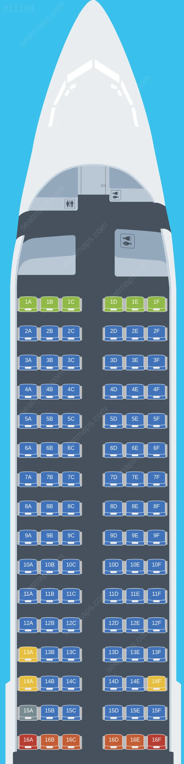 SCAT Airlines Boeing 737 MAX 9 seatmap preview