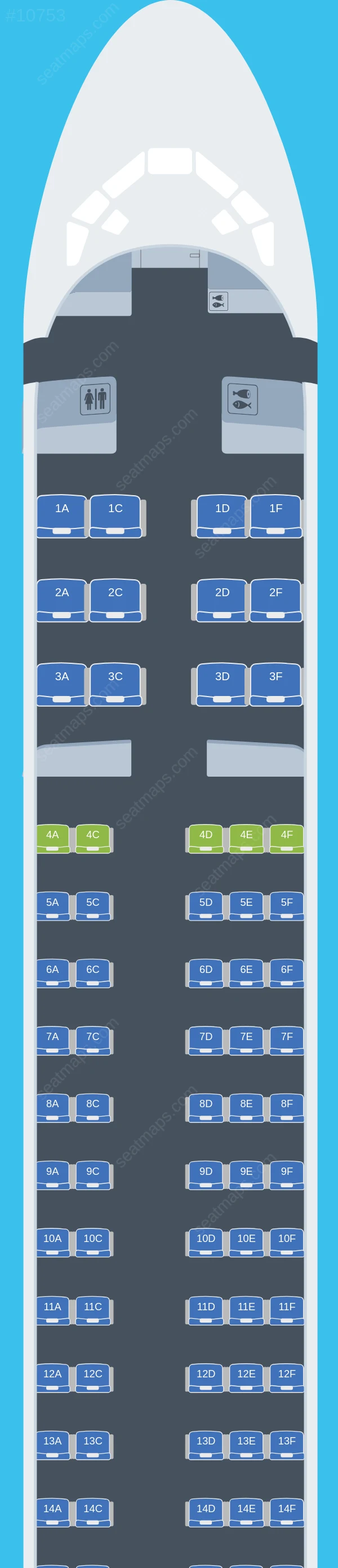 RED Air McDonnell Douglas MD-82 seatmap preview