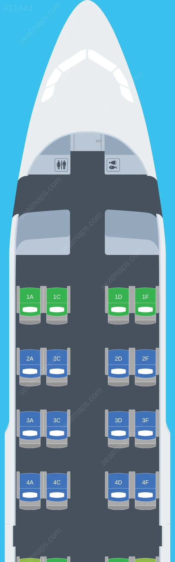 Beond Airbus A319-100 seatmap preview