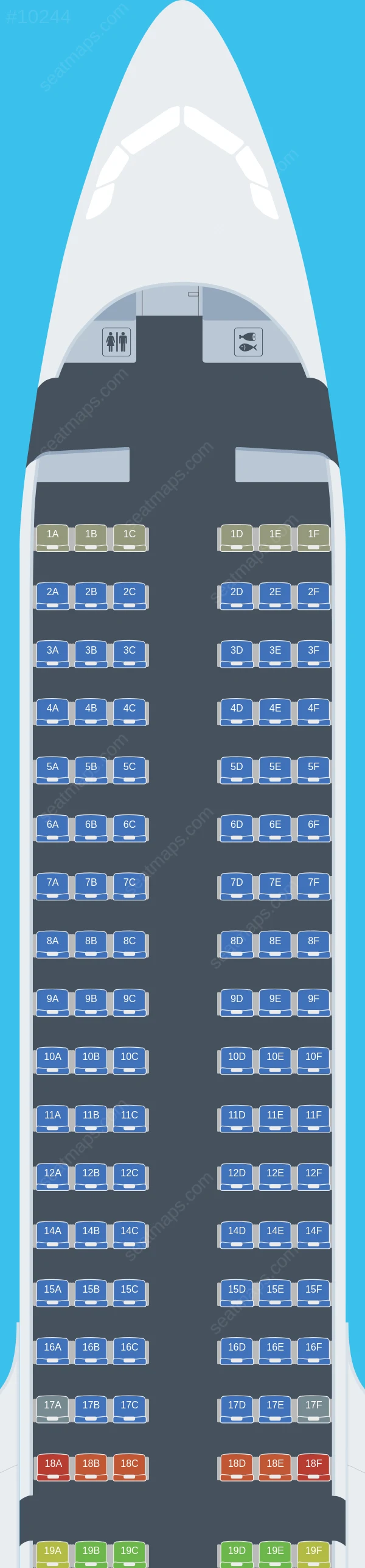 Jet2.com Airbus A321neo seatmap preview