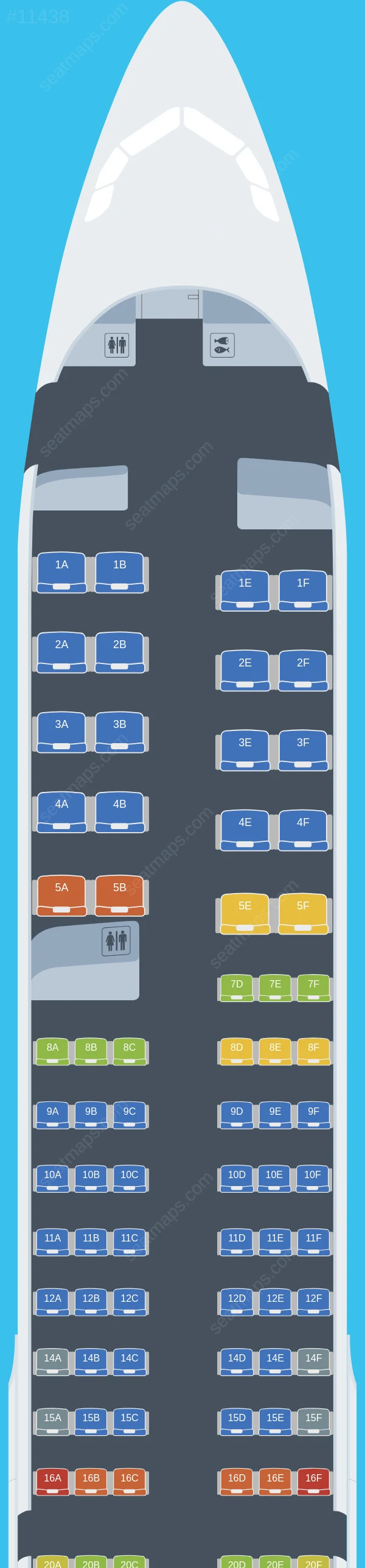 United Airbus A321neo seatmap preview