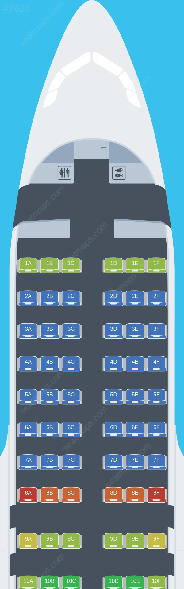 Eurowings Europe Airbus A319-100 seatmap preview