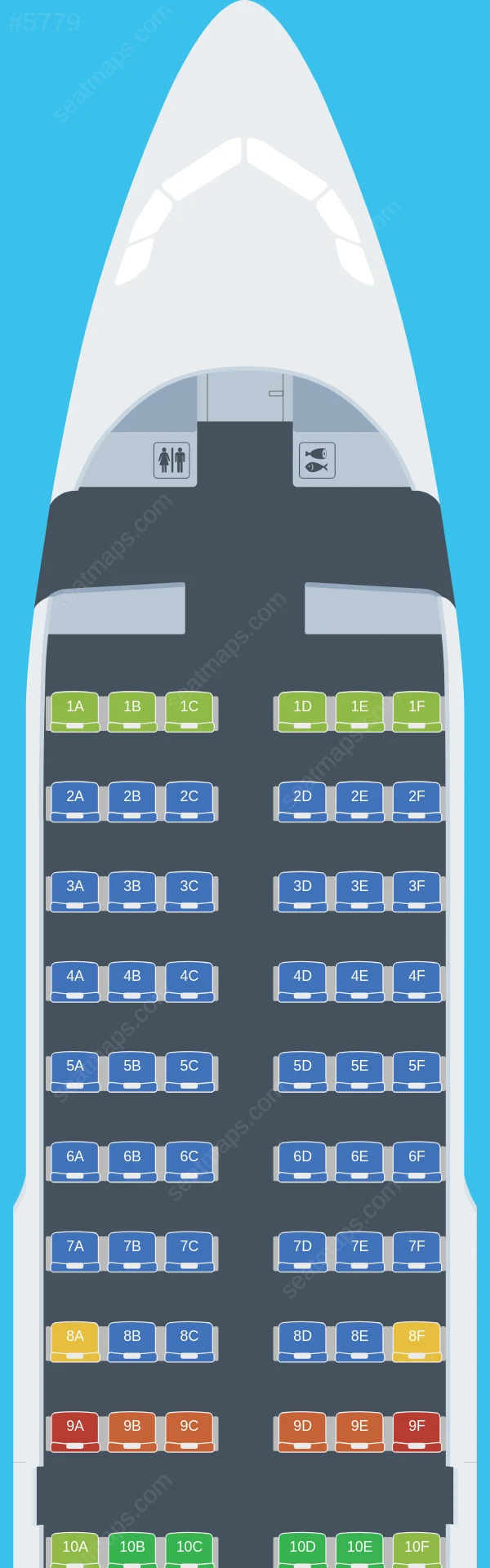 Eurowings Airbus A319-100 V.2 seatmap preview