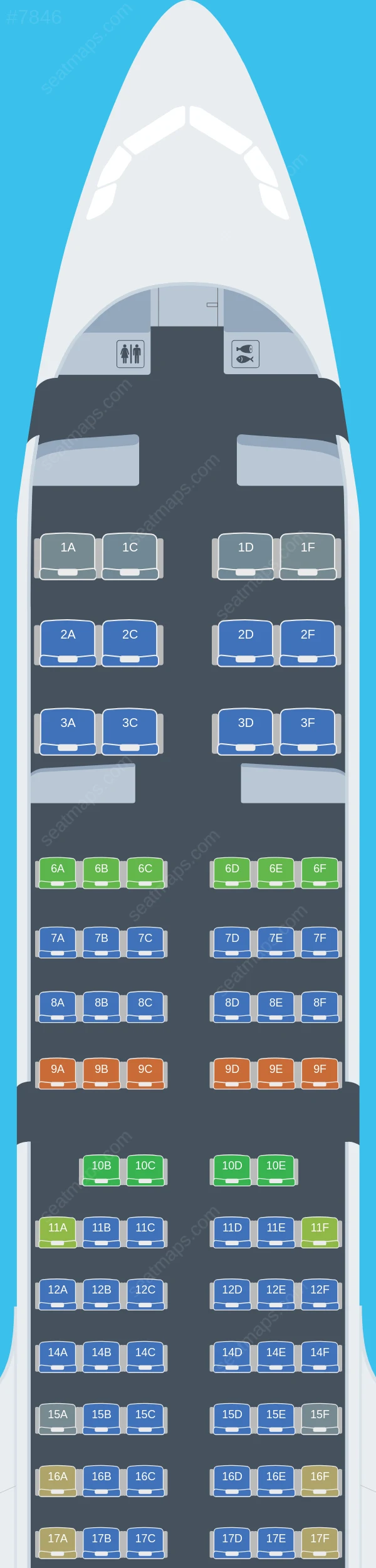 SriLankan Airlines Airbus A321neo seatmap preview