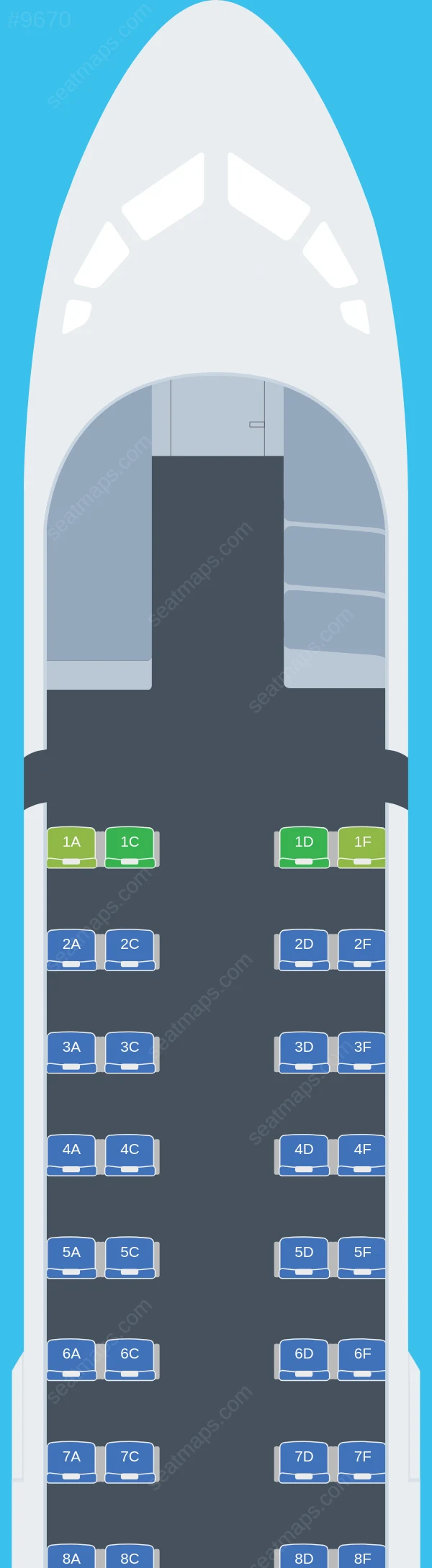 Malaysia Airlines ATR 72-500 seatmap preview