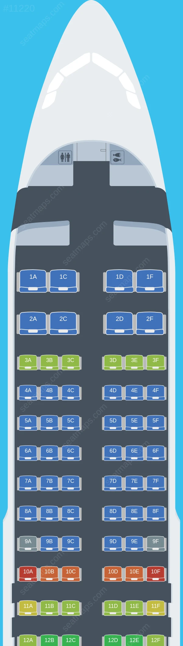 Bamboo Airways Airbus A320neo V.1 seatmap preview