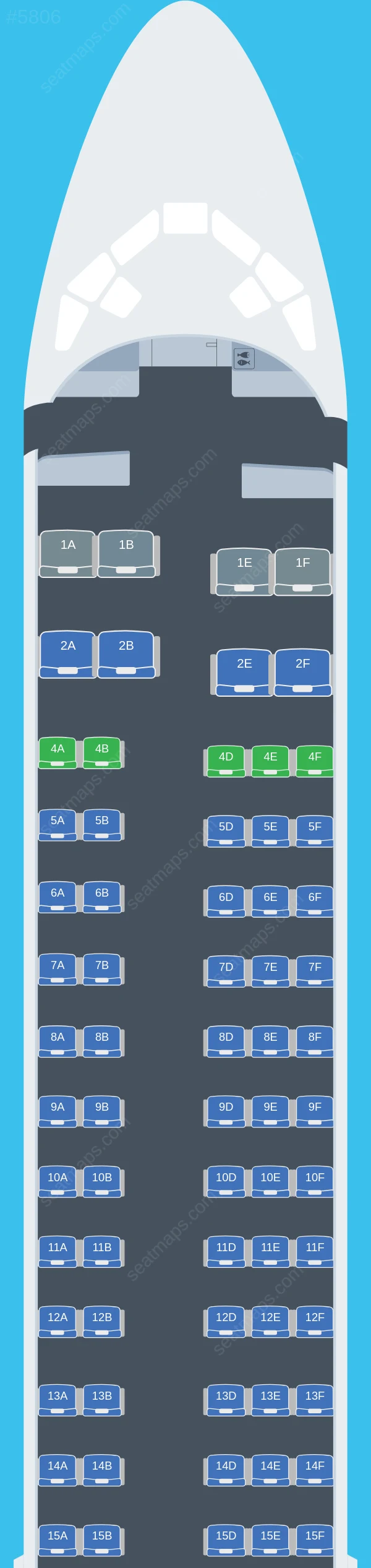 Hawaiian Airlines Boeing 717-200 seatmap preview