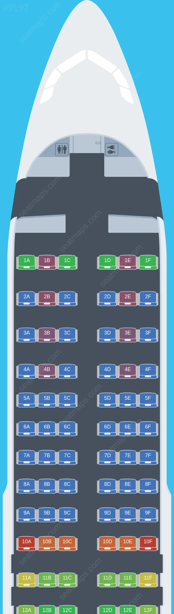 Flynas Airbus A320neo seatmap preview