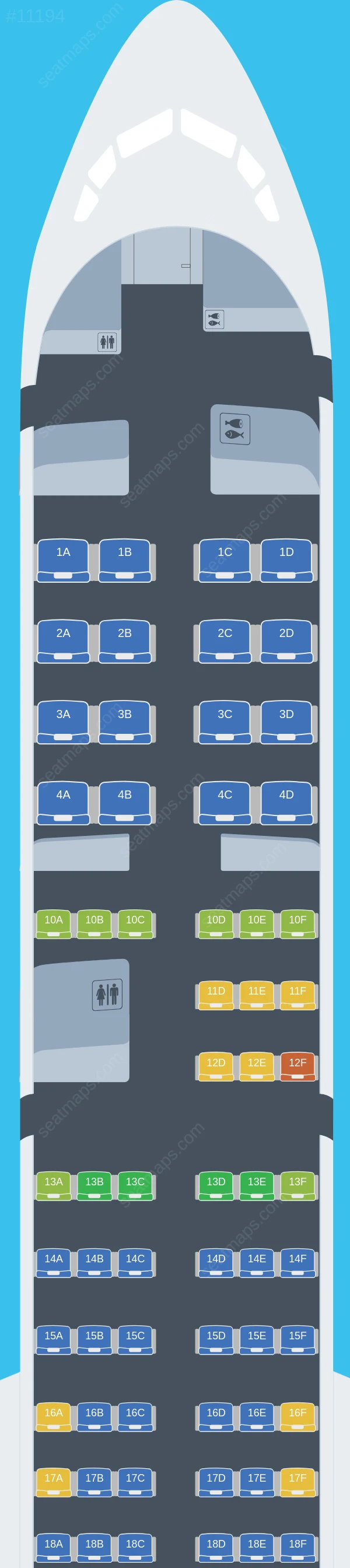 New Pacific Airways Boeing 757-200 seatmap preview