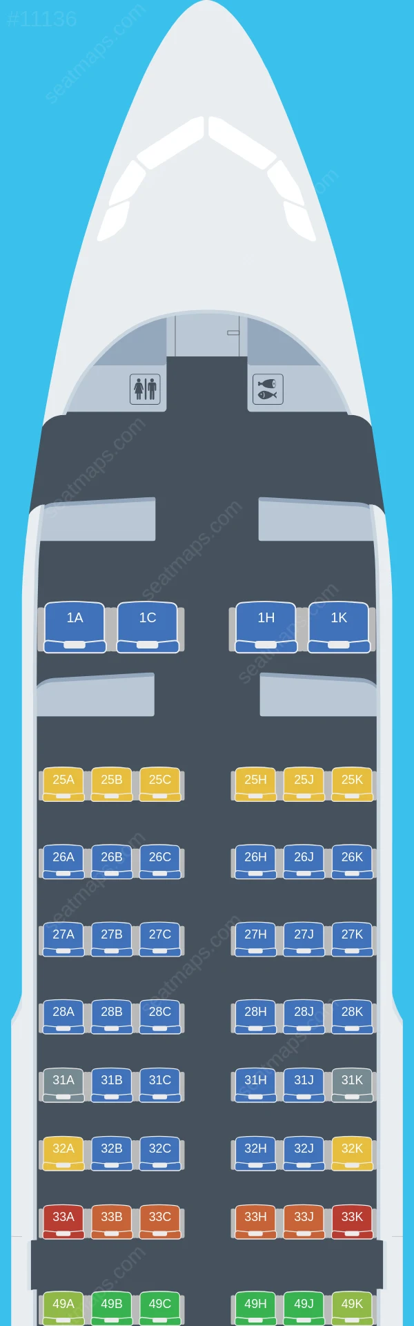 China Southern Airbus A319neo seatmap preview