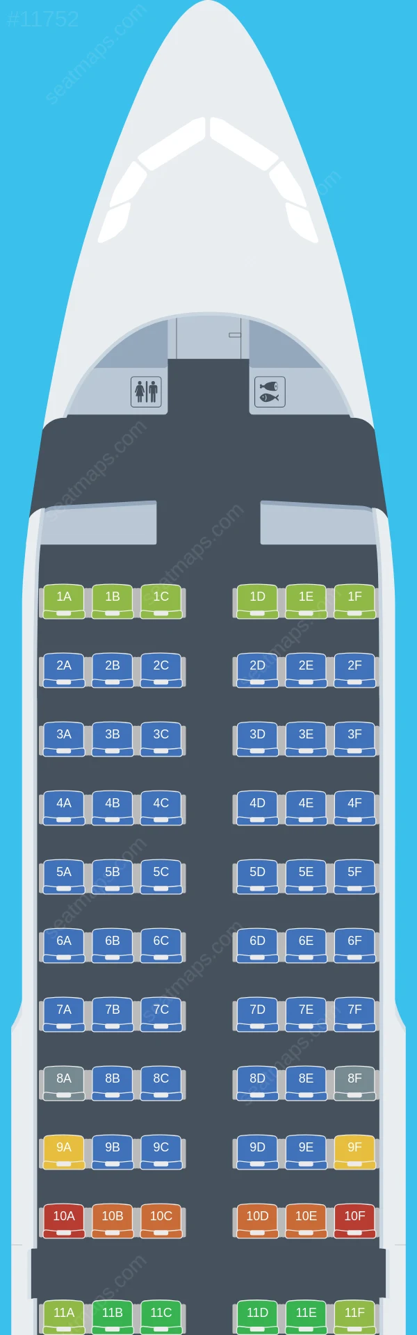 Network Aviation Airbus A319-100 seatmap preview