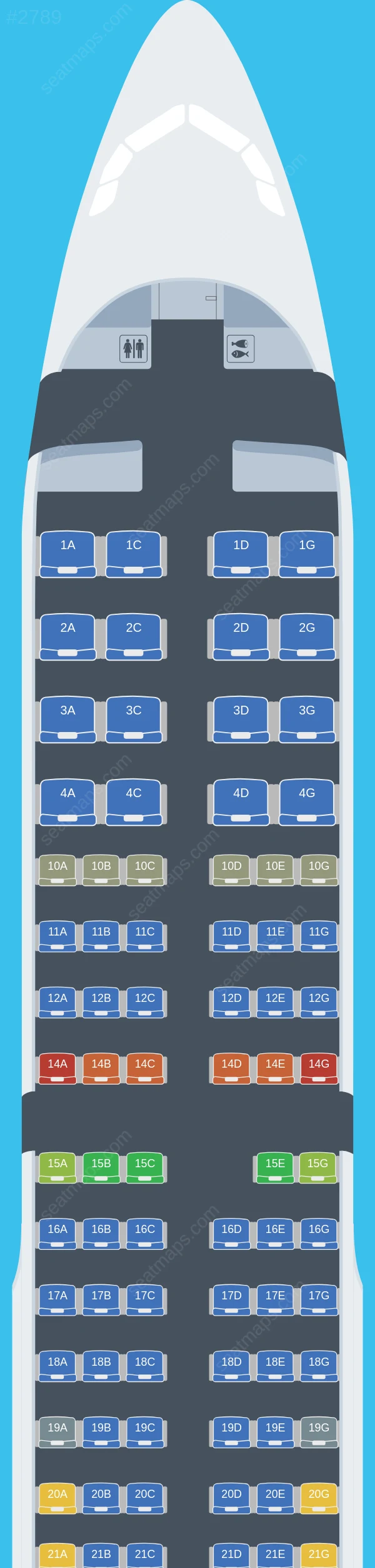 Vietnam Airlines Airbus A321-200 V.1 seatmap preview