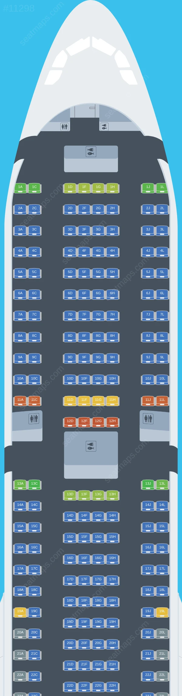 Iberojet Portugal Airbus A330-900neo seatmap preview