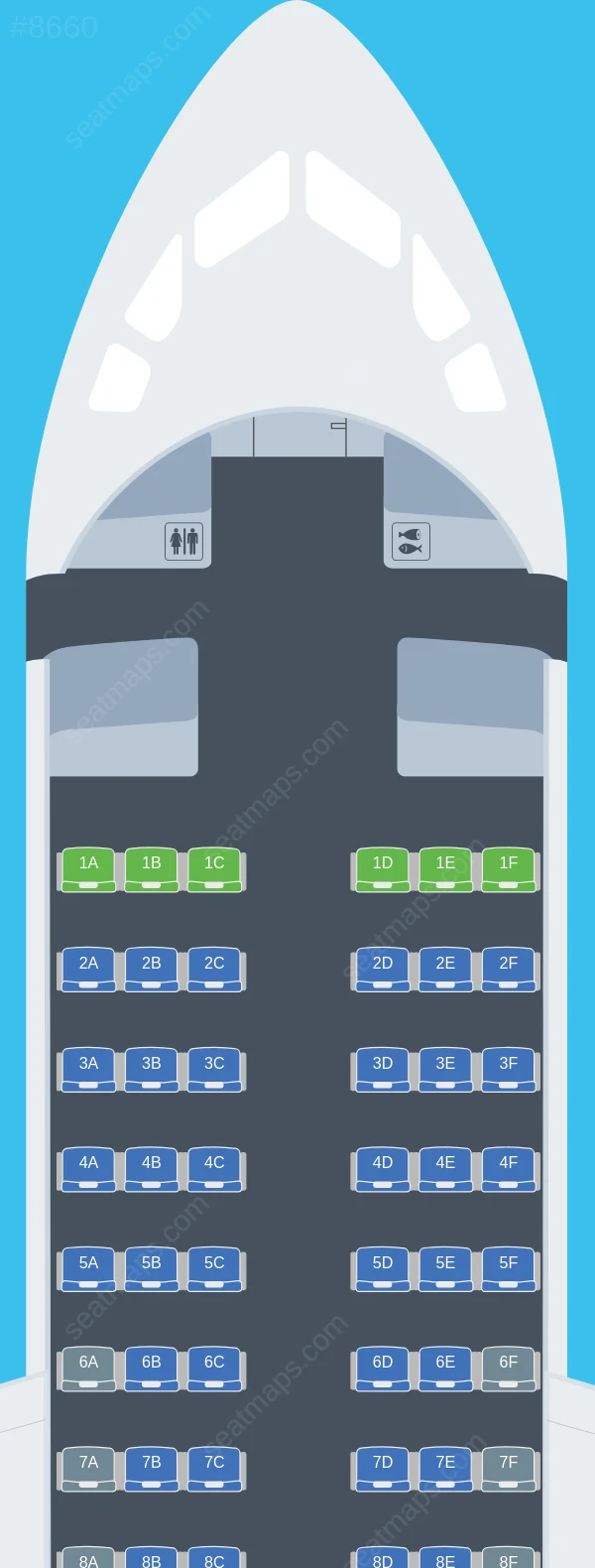 Skyjet Air BAe 146-200 V.2 seatmap preview