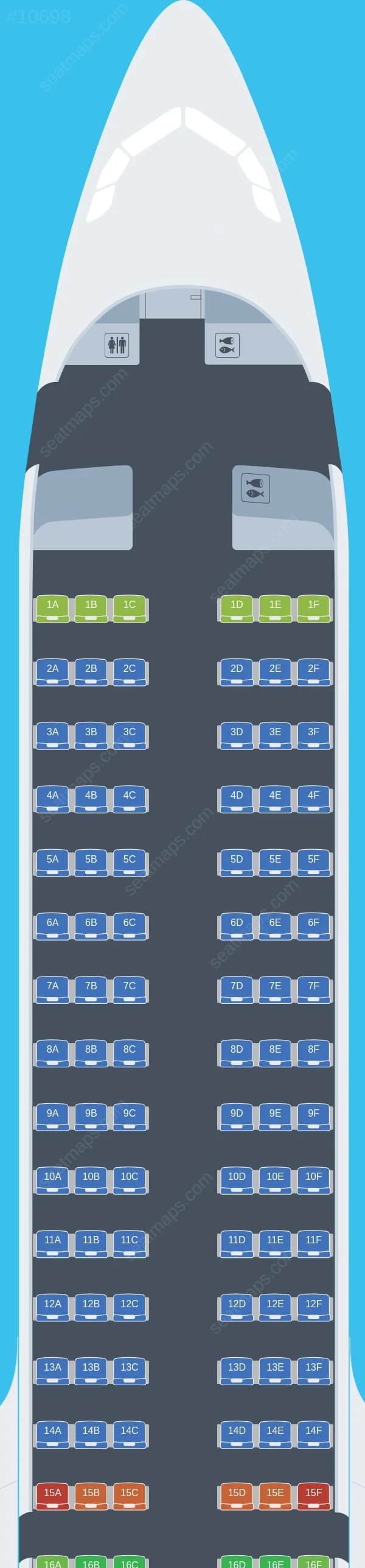British Airways Airbus A321neo seatmap preview