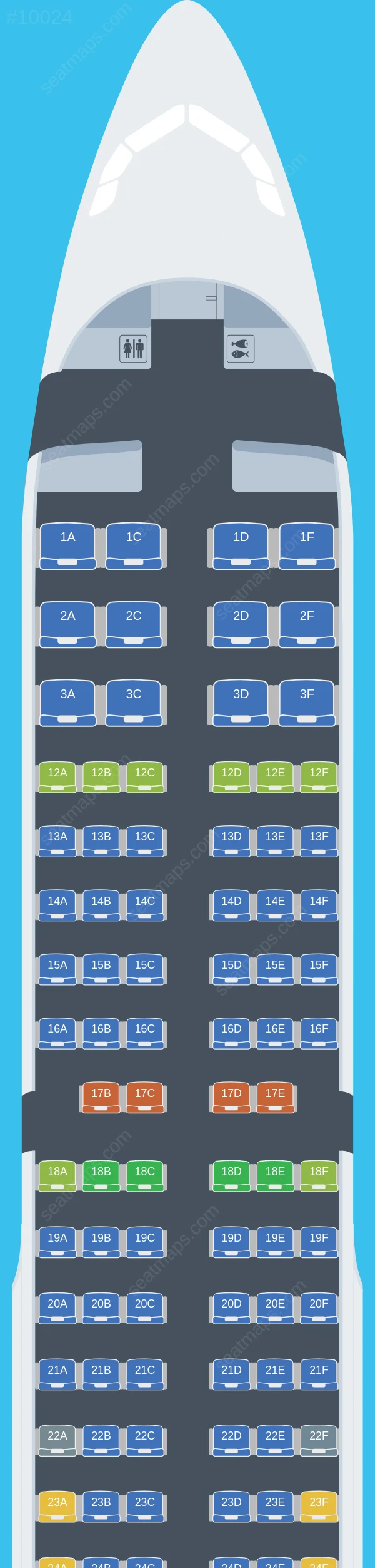 Air Canada Rouge Airbus A321-200 V.1 seatmap preview