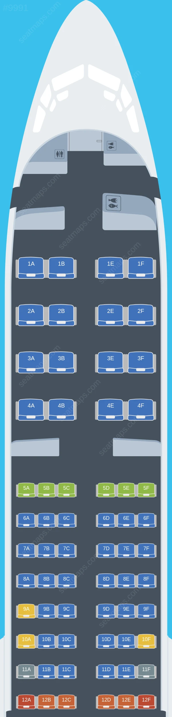 Turkish Airlines Boeing 737 MAX 9 seatmap preview