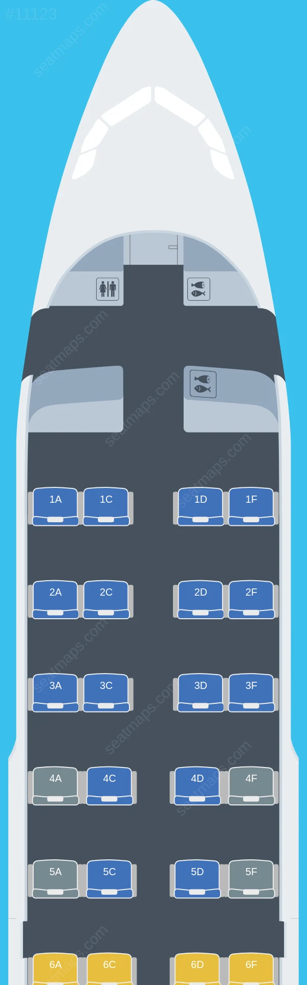 Skytraders Airbus A319-100 seatmap preview