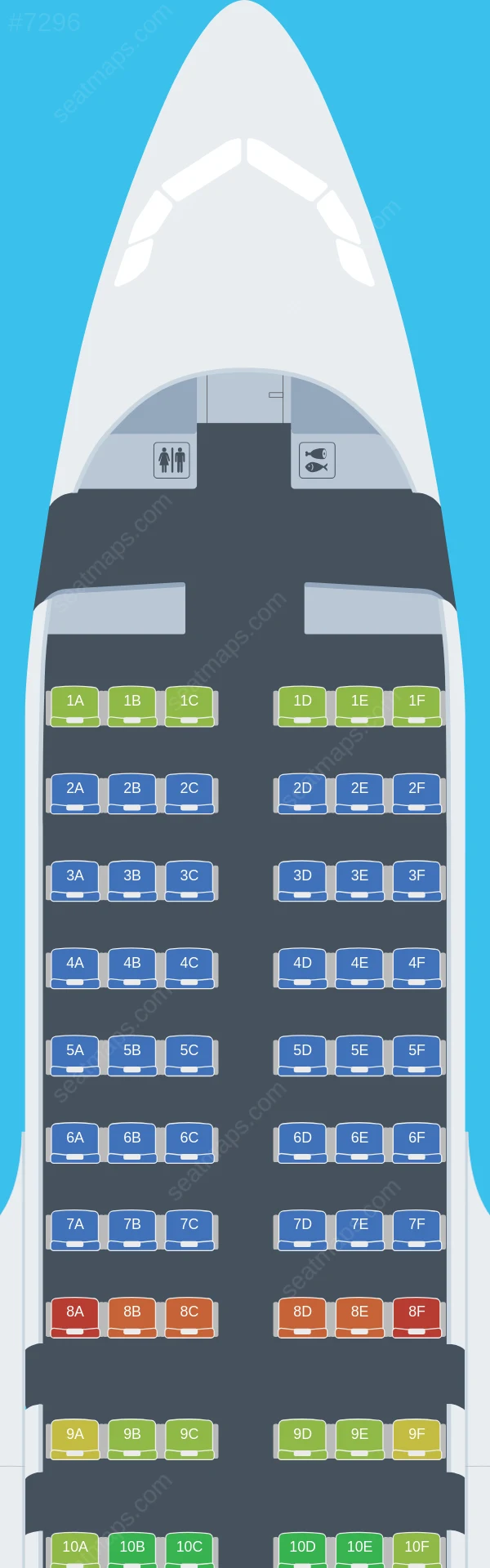 Eurowings Airbus A319-100 V.1 seatmap preview