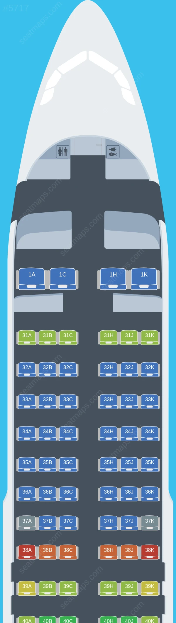 China Southern Airbus A320neo seatmap preview