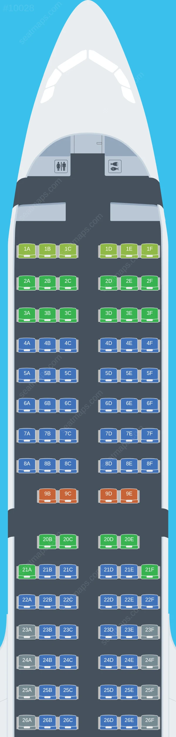 PLAY Airbus A321neo seatmap preview