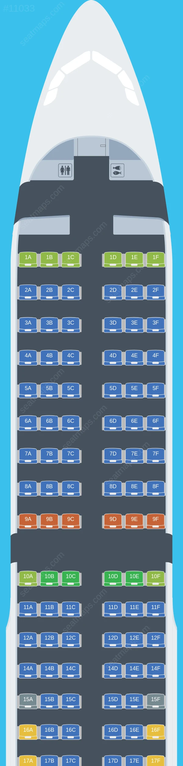 Privilege Style Airbus A321-200 seatmap preview