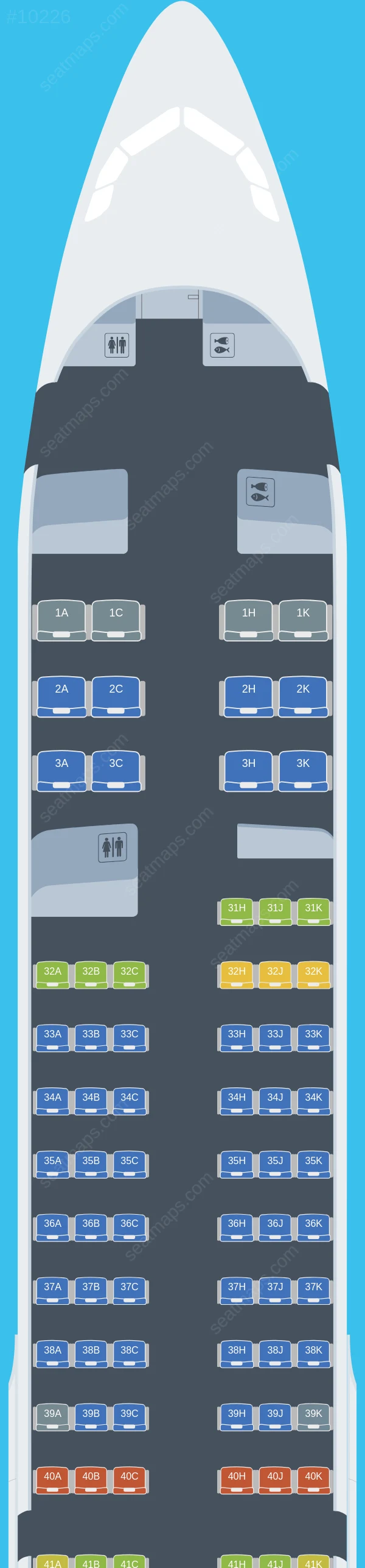 Philippine Airlines - PAL Airbus A321neo V.2 seatmap preview